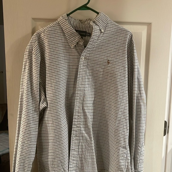 Ralph Lauren  tan checked men’s shirt XL - Picture 1 of 4